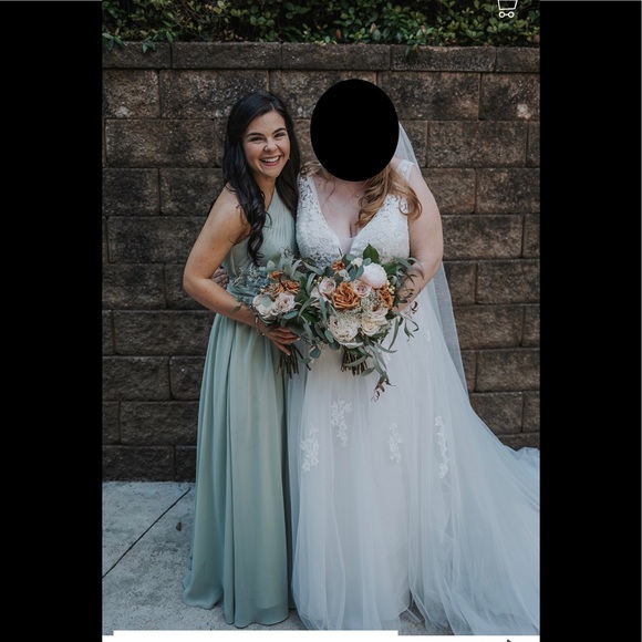 Azazie Molly Dusty Sage Bridesmaid Dress - Picture 9 of 9